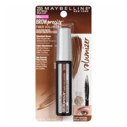BROWPRECISE FIBER VOLUMIZER FILLING BROW MASCARA ( # 255 SOFT BROWN ) - MAYBELLINE NEW YORK