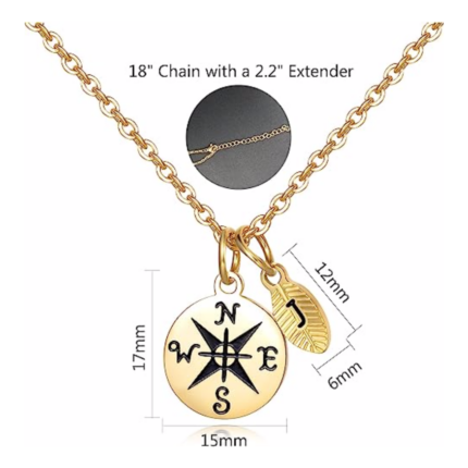 COLLARES CON LETRAS ( COMPASS TIPO MONEDA ) UNISEX - CERSLIMO