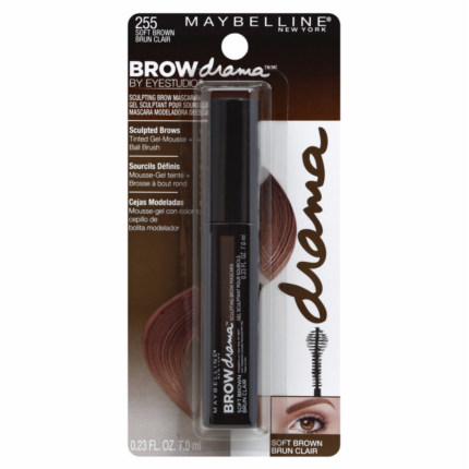 BROWDRAMA SCULPTING BROW MASCARA ( # 255 SOFT BROWN ) - MAYBELLINE NEW YORK