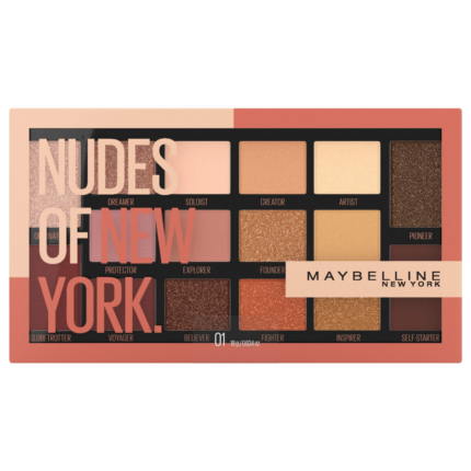 EYESTUDIO® PALETA DE 16 SOMBRAS DE OJOS NUDES OF NEW YORK - MAYBELLINE NEW YORK