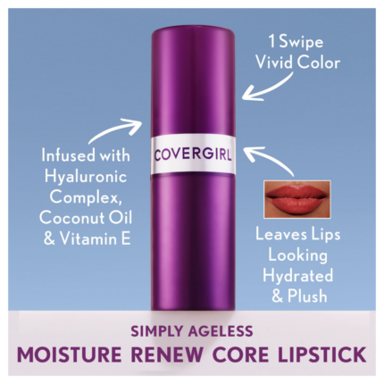 SIMPLY AGELESS MOISTURE RENEW CORE LIPSTICK - COVERGIRL